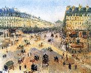 Camille Pissarro Theater Square, the French winter morning oil painting reproduction